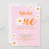 Boheemse madeliefjes baby 1e verjaardagsfeestje Sc Kaart (Voorkant)