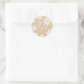 Boheemse Madeliefjes Bloem Ronde Sticker (Tas)