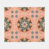 Boheemse Mandala Fleece Deken (Voorkant (Horizontaal))