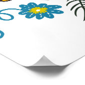 Boheemse Mandala Kleurrijke Plant Bloemig Poster (Hoek)