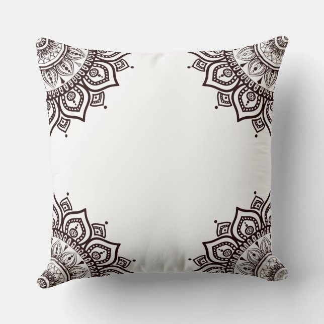 Boheemse mandala kussen Worp Kussen (Achterkant)