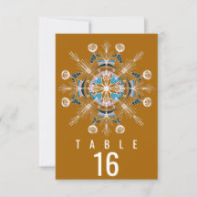 Boheemse Mandala Mosterd Zitplaatsen Trouwen
