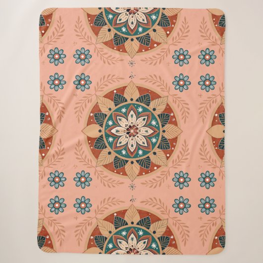 Boheemse Mandala Sherpa Deken (Voorkant)