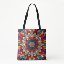 Boheemse Mandala-Tas – Levendig Rood en Goud