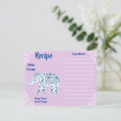 Boheemse mandala's en lotus olifant recept briefkaart (Staand voorkant)