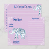 Boheemse mandala's en lotus olifant recept briefkaart (Voorkant / Achterkant)