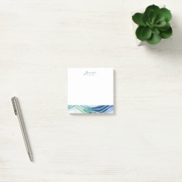 Boheemse mariene blauwe en Blauwgroen golven Post-it® Notes