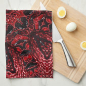 Boheemse Marokkaanse marokkaan Bourgondië Mandala Theedoek (Quarter Fold)