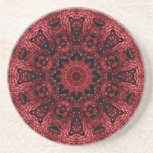 Boheemse Marokkaanse marokkaan Bourgondië Mandala Zandsteen Onderzetter