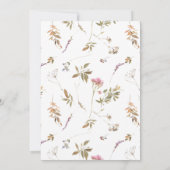 Boheemse mauve wilde bloem pil vorm frame trouwdag kaart (Achterkant)