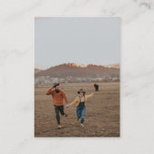 Boheemse minimalistische QR-code foto bruiloft RSV Informatiekaartje (Achterkant)