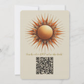 Boheemse mix van blauwgroen, magenta, paarse bloem kaart (Achterkant)