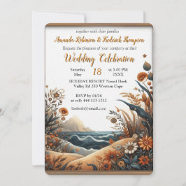 Boheemse mix van blauwgroen, magenta, paarse bloem kaart