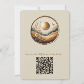 Boheemse mix van blauwgroen, magenta, paarse bloem kaart (Achterkant)