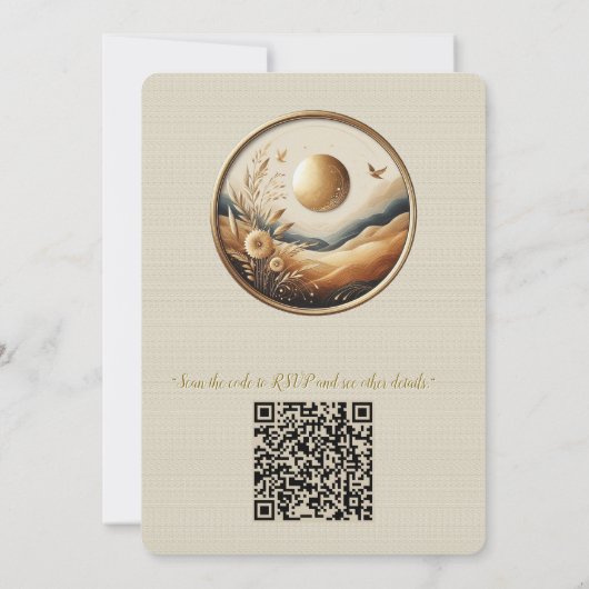 Boheemse mix van blauwgroen, magenta, paarse bloem kaart (Achterkant)