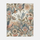 Boheemse mix van blauwgroen, magenta, paarse op cr fleece deken (Voorkant)