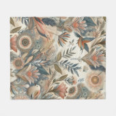 Boheemse mix van blauwgroen, magenta, paarse op cr fleece deken (Voorkant (Horizontaal))