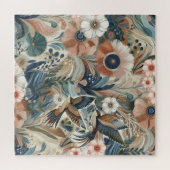 Boheemse mix van blauwgroen, magenta, paarse op cr legpuzzel (Horizontaal)