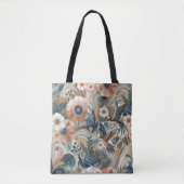 Boheemse mix van kleuren en bloementhema tote bag (Voorkant)