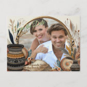 Boheemse mix van kleuren en decor thema aankondigingskaart (Voorkant)