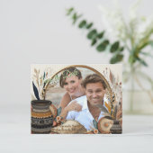 Boheemse mix van kleuren en decor thema aankondigingskaart (Staand voorkant)