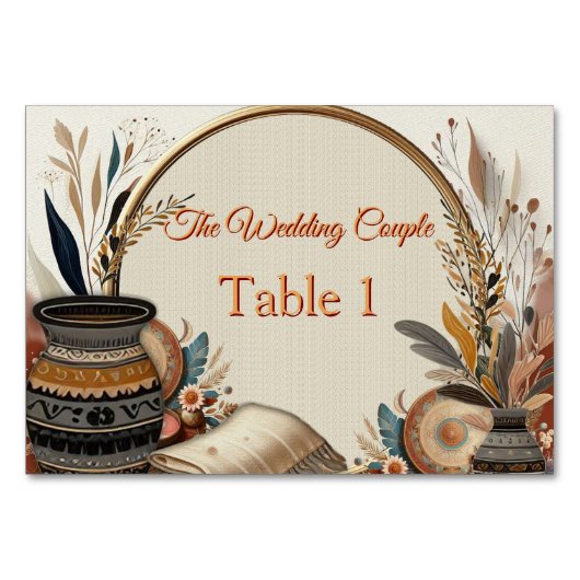 Boheemse mix van kleuren en decor thema kaart (Voorkant)