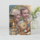 Boheemse mix van kleuren en decor thema kaart (Staand voorkant)