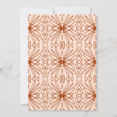 Boheemse moderne tribale patroon bruiloft uitnodig kaart (Achterkant)