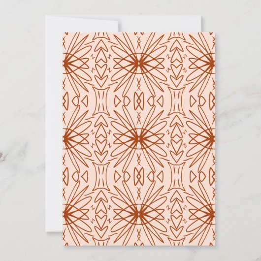 Boheemse moderne tribale patroon bruiloft uitnodig kaart (Achterkant)