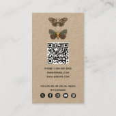 Boheemse mot Wildflowers Esthetician Beauty Salon Visitekaartje (Achterkant)