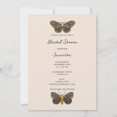 Boheemse Moth Wildflowers Vrijgezellenfeest Kaart (Voorkant)