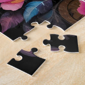 Boheemse Mozaïek Majesteit de geschilderde hond Legpuzzel (Zijkant)