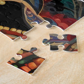 Boheemse Mozaïek Majesteit de geschilderde hond Legpuzzel (Zijkant)