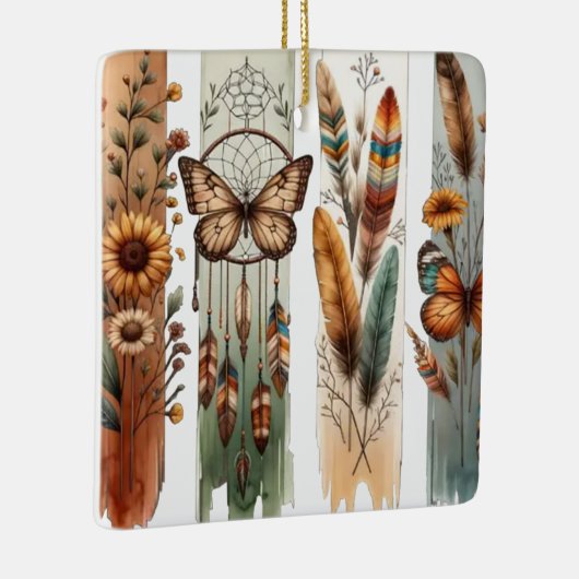 Boheemse Natuur Art Panel Keramisch Ornament (Rechts)