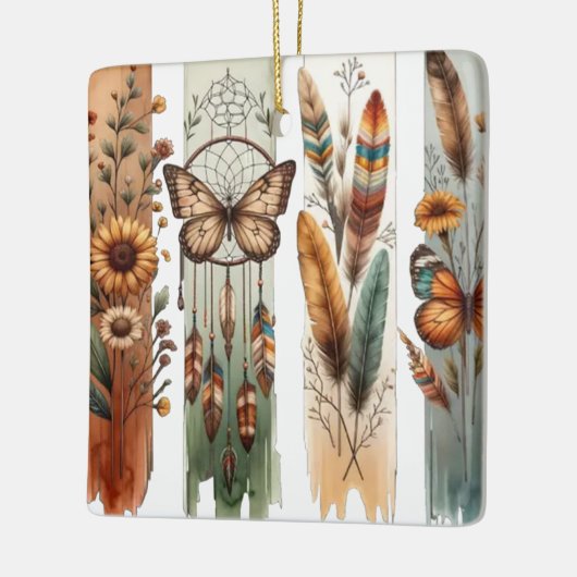 Boheemse Natuur Art Panel Keramisch Ornament (Links)