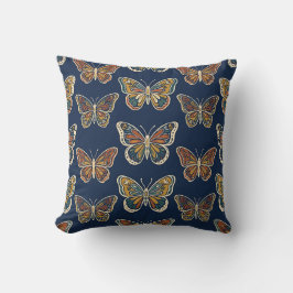 Boheemse Navy Blauwe Worp Kussen Huisdecoratie