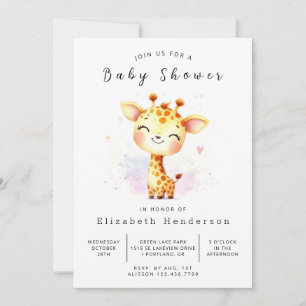 Boheemse online Giraffe Baby shower Kaart