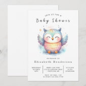 Boheemse Online Uil Baby Shower Kaart (Voorkant / Achterkant)