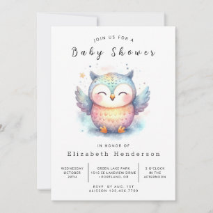 Boheemse Online Uil Baby Shower Kaart
