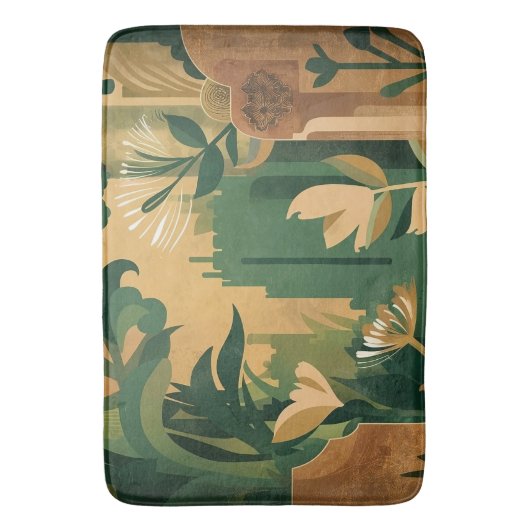 Boheemse Ontsnapping: betoverende botanische Badmat (Voorkant Verticaal)