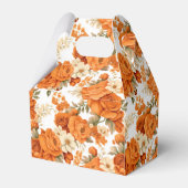 Boheemse oranje bloemen bedankdoosjes (Achterkant)