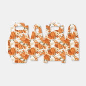 Boheemse oranje bloemen bedankdoosjes (Uitgevouwen)