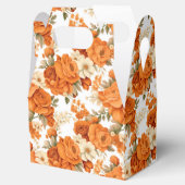 Boheemse oranje bloemen bedankdoosjes (Geopend)