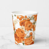 Boheemse oranje bloemen papieren bekers (Rechts)