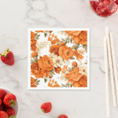 Boheemse oranje bloemen servet (Insitu)