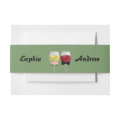 Boheemse paar wijn bruiloft Uitnodigingen Wikkel (Voorkant Voorbeeld)