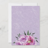 Boheemse paarse mauve chique pioenen vrijgezellenf kaart (Achterkant)
