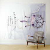 Boheemse Paarse Waterverf Droomvanger Wandkleed (In Situ (horizontaal))