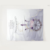 Boheemse Paarse Waterverf Droomvanger Wandkleed (Voorkant (horizontaal))