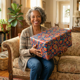 Boheemse Paisley Bloem Uitvaart Cadeaus voor Moede Cadeaupapier
